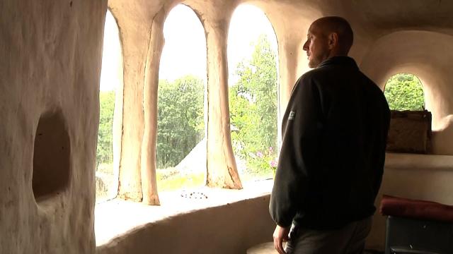 Transfiguration 2011 Chris in the cob house